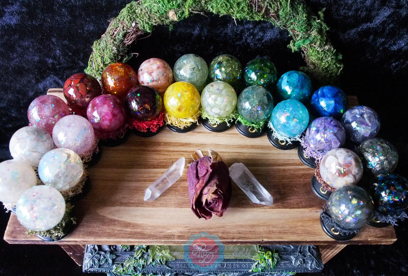 Resin Crystal Ball Decor