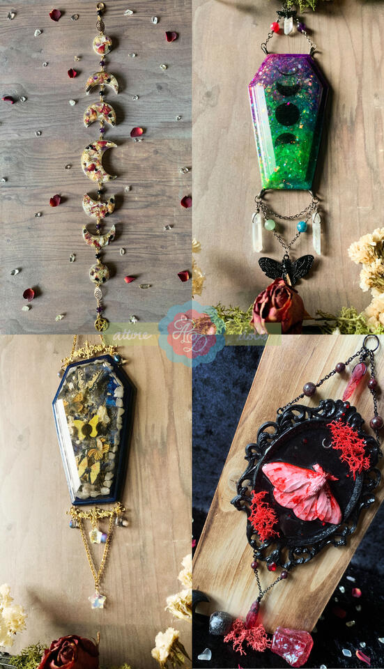 Mythical Coffin, Moon Phase and Framed wall hangings