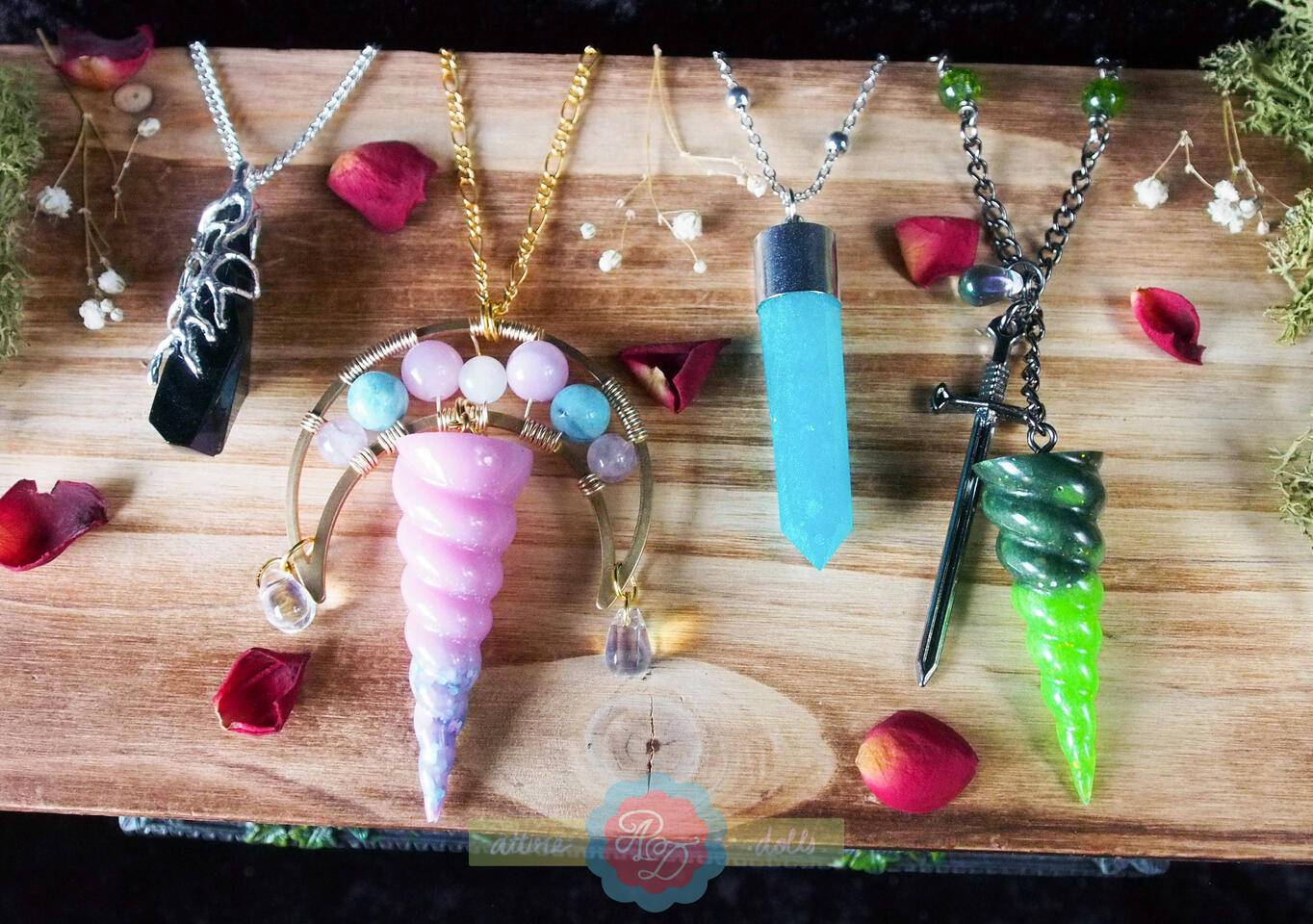 Unicorn Horn and Prism Necklaces